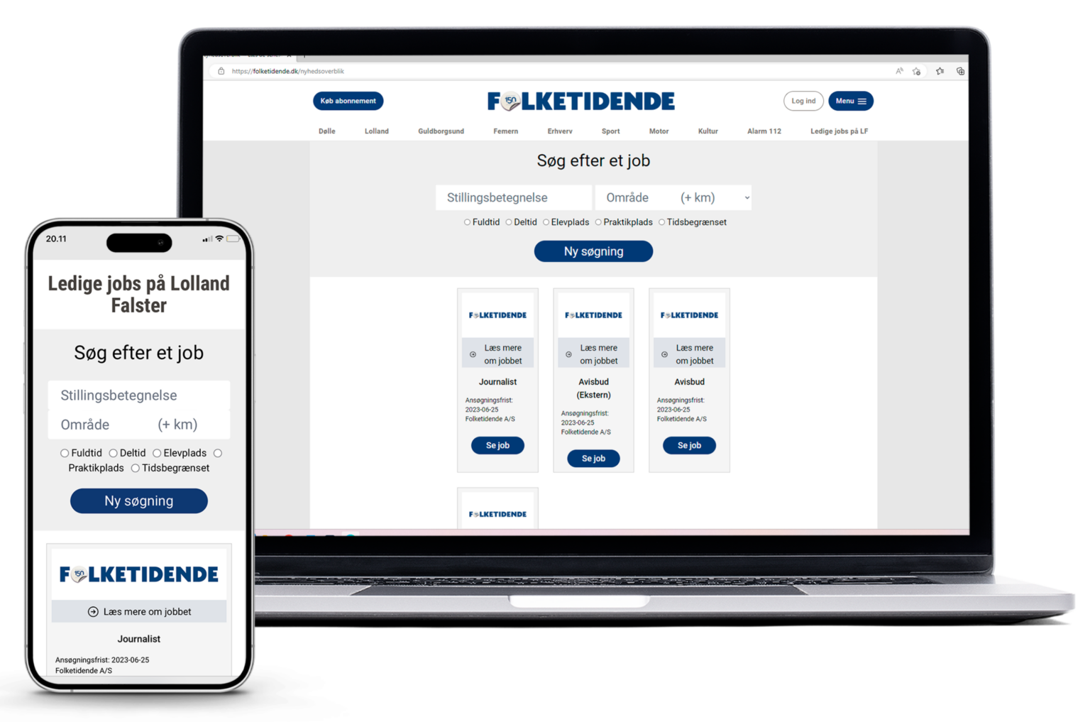 Jobannoncering Folketidende Gruppen